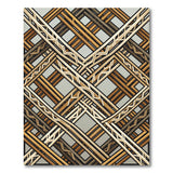 Brown and Tan Brown Tan Geometric Lattice Area Rug