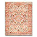 Geometric Orange Southwestern Geometric Area Rug