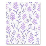 Purple Leaves Floral Area Rug