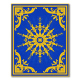 Royal Blue Gold Ornate Persian Medallion Rug
