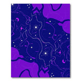 Starry Nebula Purple Abstract Area Rug