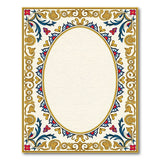 Ornate Gold Blue Persian Border Area Rug
