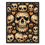 Halloween Skulls Pumpkins Area Rug
