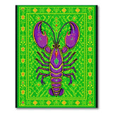 Purple Lobster Persian-Style Area Rug