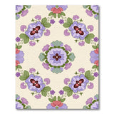 Purple Floral Vintage Purple Floral Medallion Area Rug