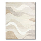 Serene Beige Wave Abstract Abstract Area Area Rug