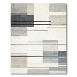 Contemporary Grey Geometric Abstract Rug