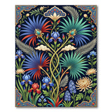 Ornate Persian Iris Floral Area Rug
