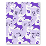 Purple Cartoon Puppy Paw Area Rug