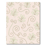 Blush Pink Leaf Swirl Area Rug