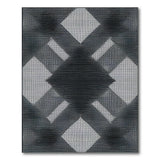 Diamond Black and White Black White Geometric Diamond Area Rug