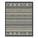 Heritage Tribal Black White Geometric Heritage Tribal Rug