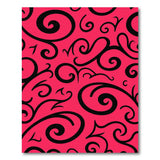 Hot Pink Black Swirl Area Rug
