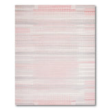 Faded Pink Grey Geometric Stripe Rug