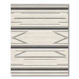 Black and White Black White Geometric Stripe Area Rug