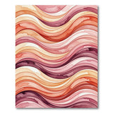 Wavy Sunset Orange Abstract Area Rug
