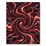 Crimson Lightning Swirl Abstract Area Rug