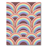 Rainbow Arch Overlap Multi-Color Area Rug