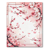 Framed Pink Cherry Blossom Area Rug