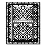 Heritage Tribal Intricate Black White Heritage Tribal Area Rug