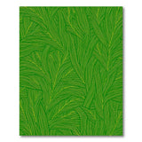 Vibrant Green Abstract Leaf Area Rug
