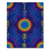 Rainbow Microphone Swirl Area Rug