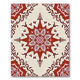Traditional Persian Ornate Red Mandala Persian Area Rug