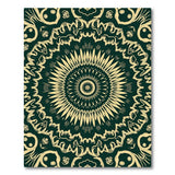 Ornate Emerald Mandala Area Rug