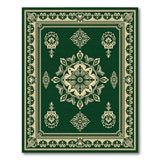 Traditional Persian Green Elegant Emerald Green Persian Medallion Rug