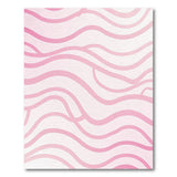 Fluid Pink Waves Abstract Area Rug