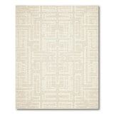 Beige Geometric Maze Area Rug