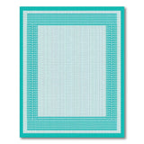 Teal Chevron Border Light Blue Area Rug