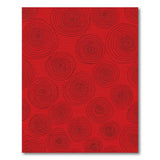 Bold Red Spiral Geometric Area Rug