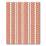 Vibrant Red Feather Stripe Area Rug