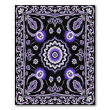 Traditional Persian Mandala Purple Mandala Persian Area Rug