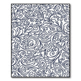 Navy Floral Swirl Vine Area Rug
