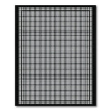 Black White Checkered Grid Geometric Modern Area Rug