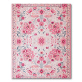 Blush Pink Floral Persian Area Rug