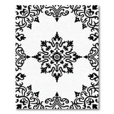 Elegant Black White Persian Medallion Black and White Rug