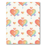 Rainbow Paw Heart Kids Washable Area Rug