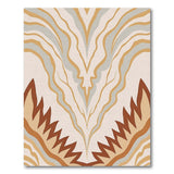 Beige Terracotta Abstract Wave Area Rug