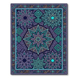 Teal Indigo Persian Star Medallion Rug