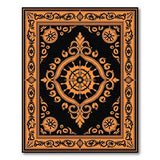 Orange Ornate Traditional Persian Area Rug