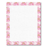 Playful Pink Elephant Border Kids Rug