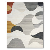 Abstract Wave Multi-Color Woven Area Rug