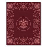 Elegant Red Floral Medallion Persian Rug