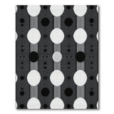 Black White Geometric Circles Grid Area Rug