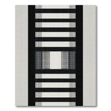 Bold Black White Striped Geometric No. 5 Area Rug