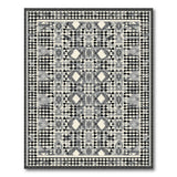 Monochrome Geometric Diamond Area Rug
