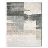 Abstract Distressed Grey Area Rug